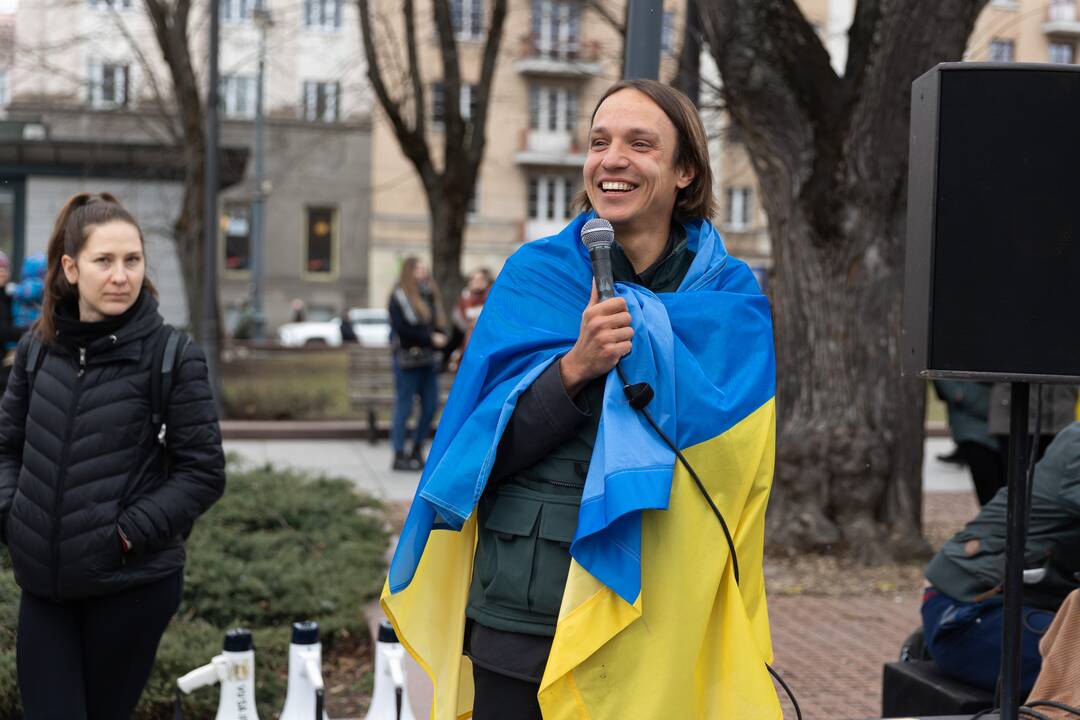 Prie Vyriausybės – mitingas palaikyti Ukrainą