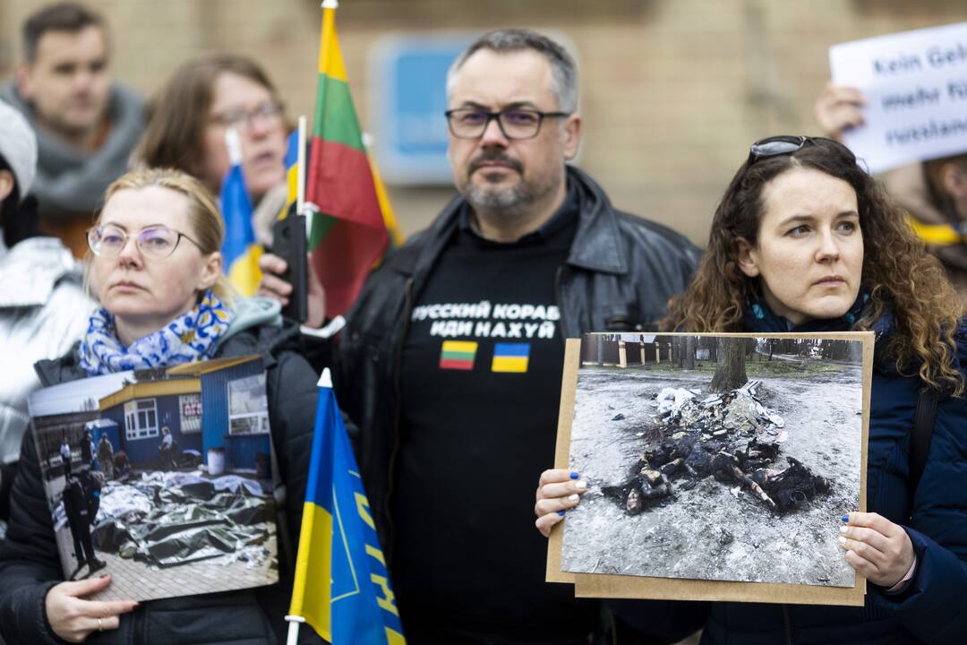 Protestas prie Vokietijos ambasados Vilniuje