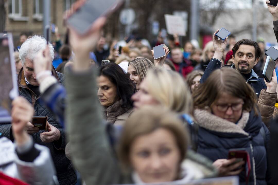 Protestas prie Vokietijos ambasados Vilniuje