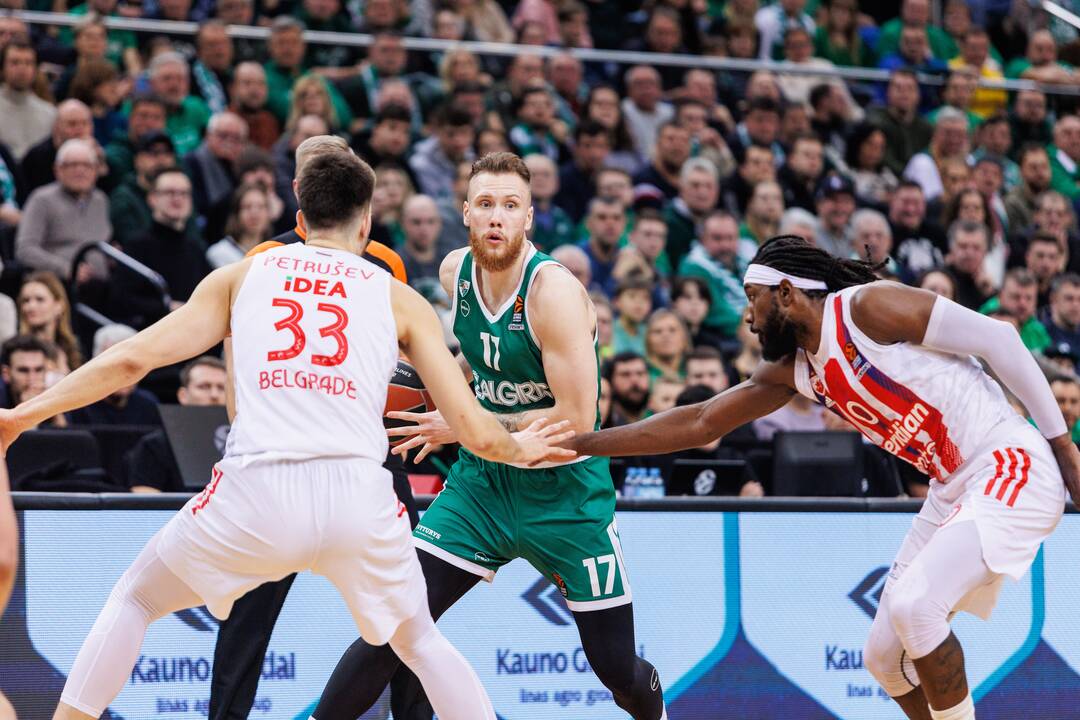 Eurolyga: Kauno „Žalgiris“ – Belgrado  „Crvena zvezda“ 71:66