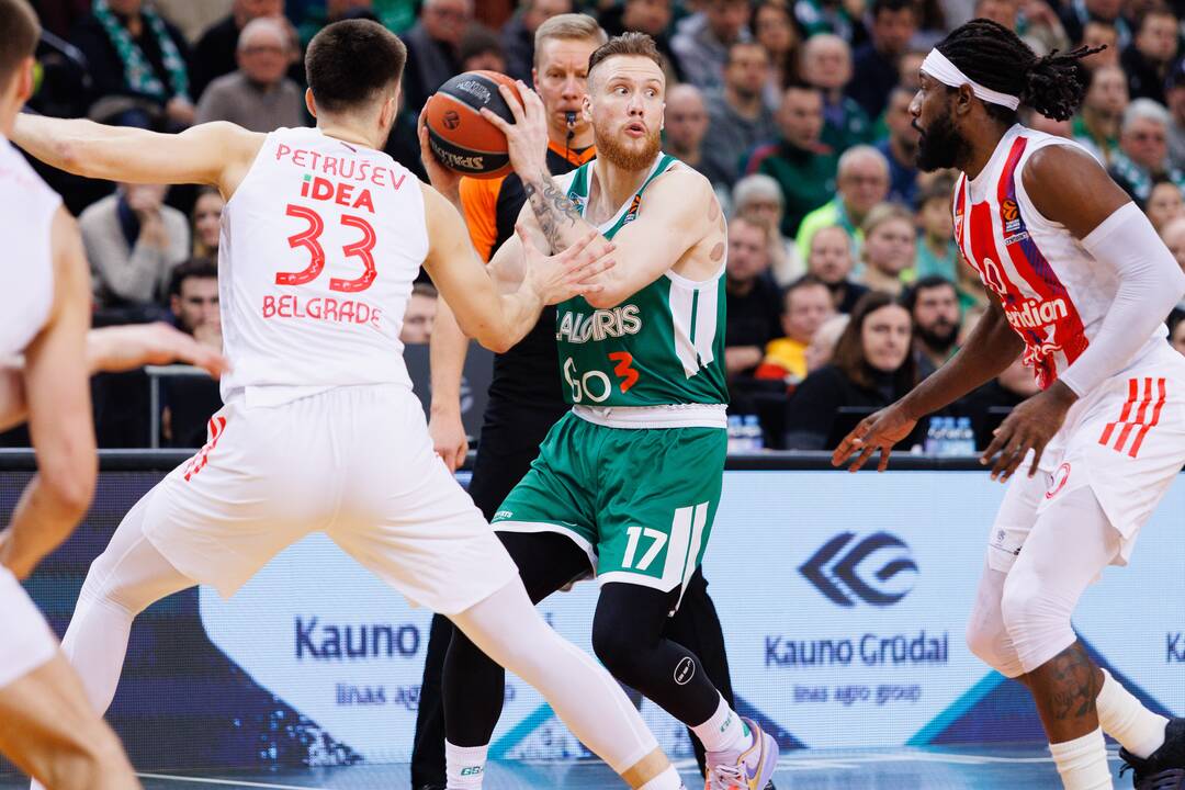 Eurolyga: Kauno „Žalgiris“ – Belgrado  „Crvena zvezda“ 71:66