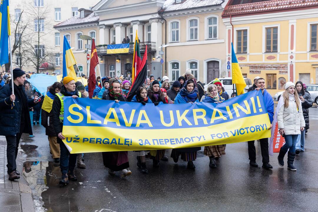 Mitingas ir eitynės Ukrainai palaikyti