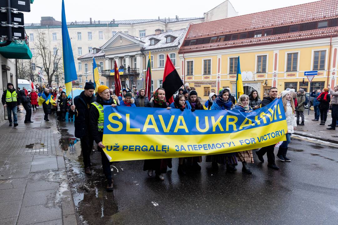 Mitingas ir eitynės Ukrainai palaikyti