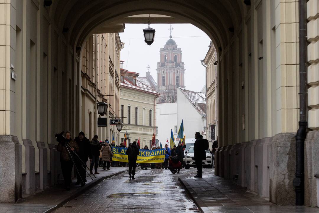 Mitingas ir eitynės Ukrainai palaikyti