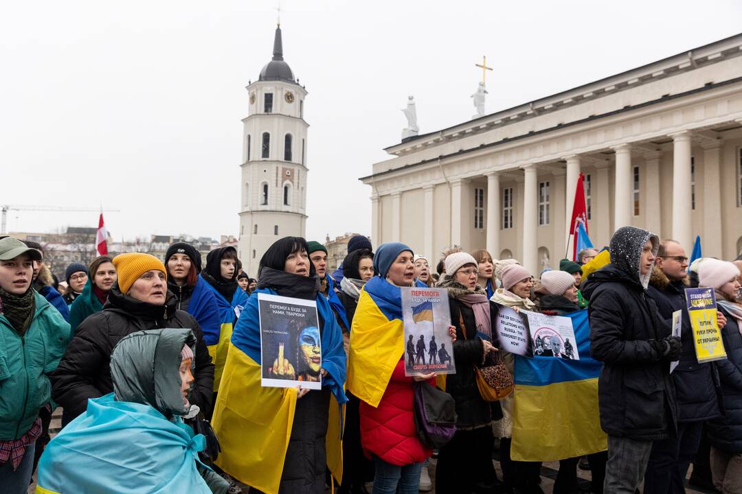 Mitingas ir eitynės Ukrainai palaikyti