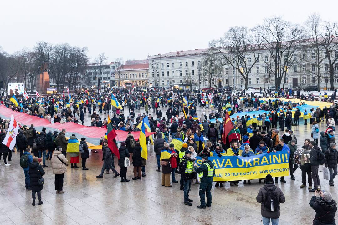 Mitingas ir eitynės Ukrainai palaikyti