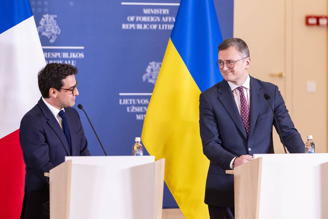 G. Landsbergio, Estijos, Latvijos, Prancūzijos bei Ukrainos ministrų spaudos konferencija