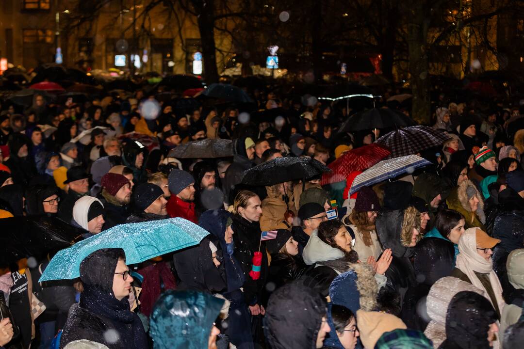 Protestas prie Seimo: „Dešimt tylos minučių“