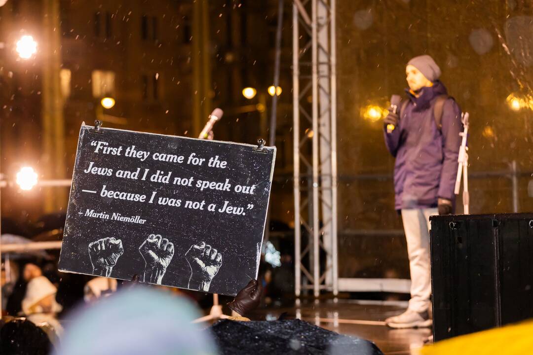 Protestas prie Seimo: „Dešimt tylos minučių“