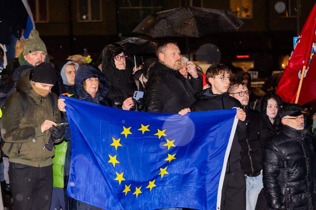 Protestas prie Seimo: „Dešimt tylos minučių“
