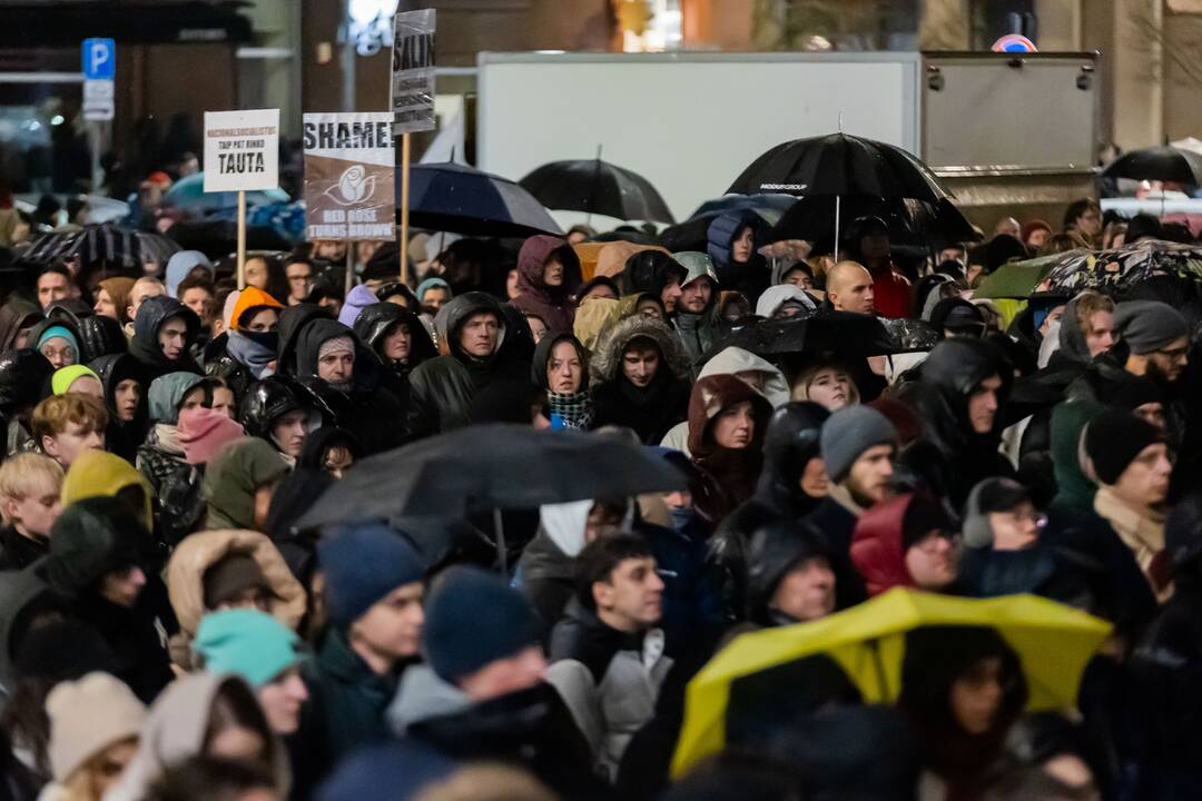 Protestas prie Seimo: „Dešimt tylos minučių“