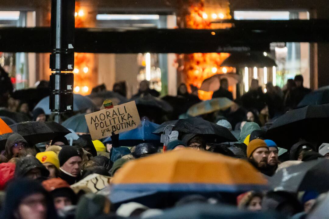 Protestas prie Seimo: „Dešimt tylos minučių“