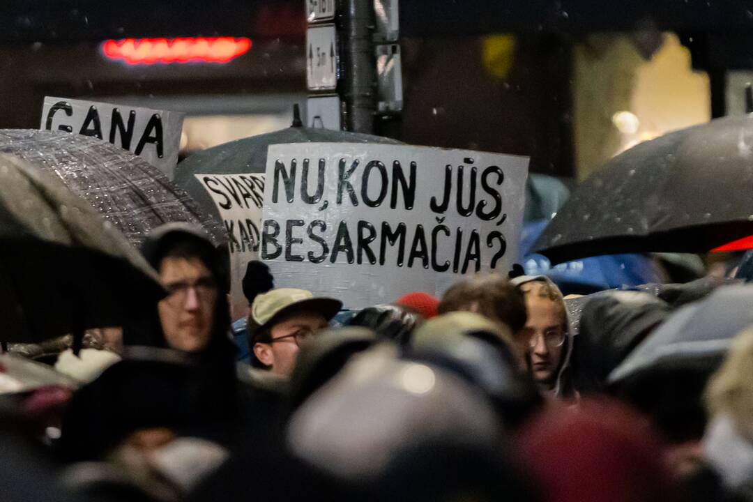 Protestas prie Seimo: „Dešimt tylos minučių“