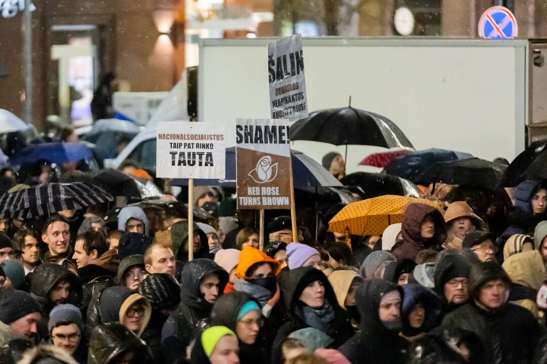 Protestas prie Seimo: „Dešimt tylos minučių“