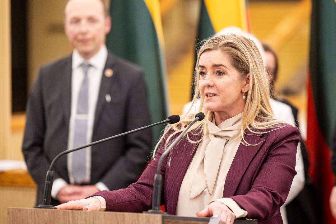Sauliaus Skvernelio ir užsienio valstybių parlamentų pirmininkų spaudos konferencija