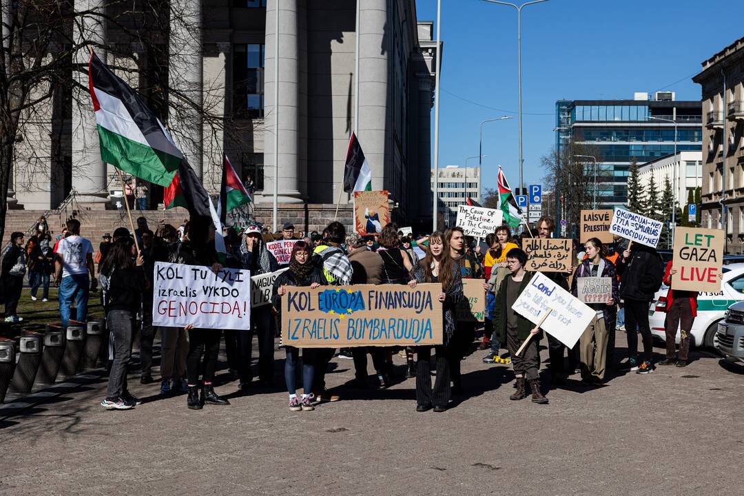 Protesto eisena „Už laisvą Palestiną“