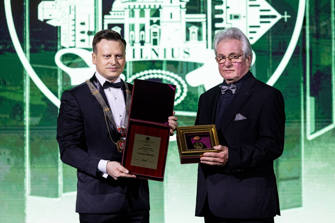 Vilniaus miesto garbės piliečio vardo suteikimo ceremonija profesoriui Vytautui Miškiniui