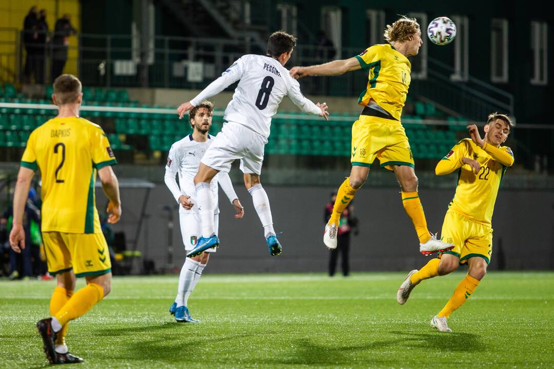 Pasaulio futbolo čempionato atranka: Lietuva - Italija 0:2