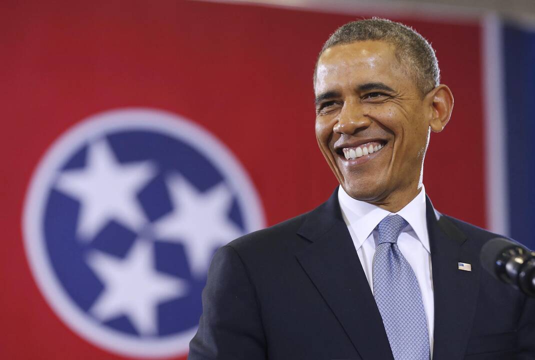 B. Obama atvyko į Briuselį dalyvauti G7 lyderių susitikime