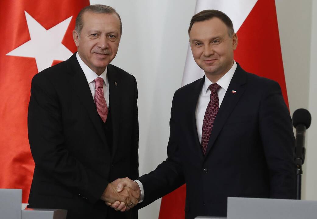 Recepas Tayyipas Erdoganas  ir Andrzejus Duda