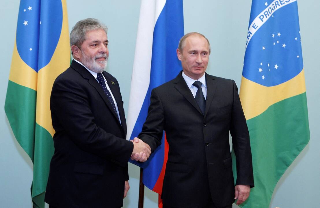  Luizas Inacio Lula da Silva ir Vladimiras Putinas