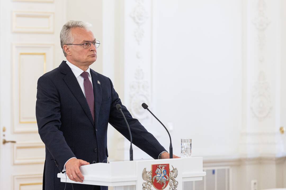 G. Nausėdos ir A. Dudos spaudos konferencija