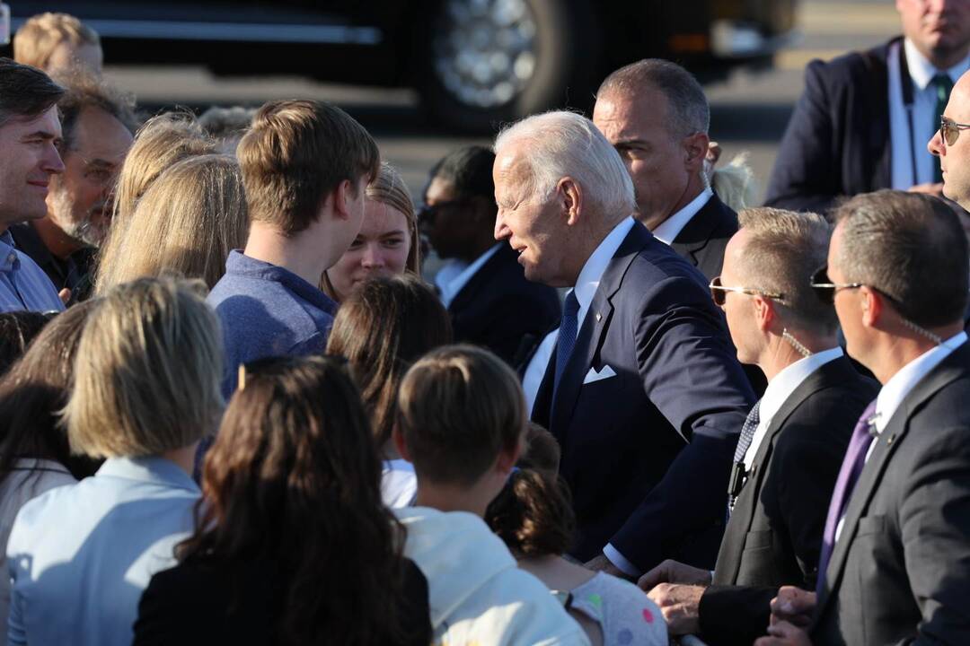 J. Bidenas atvyko į Vilnių