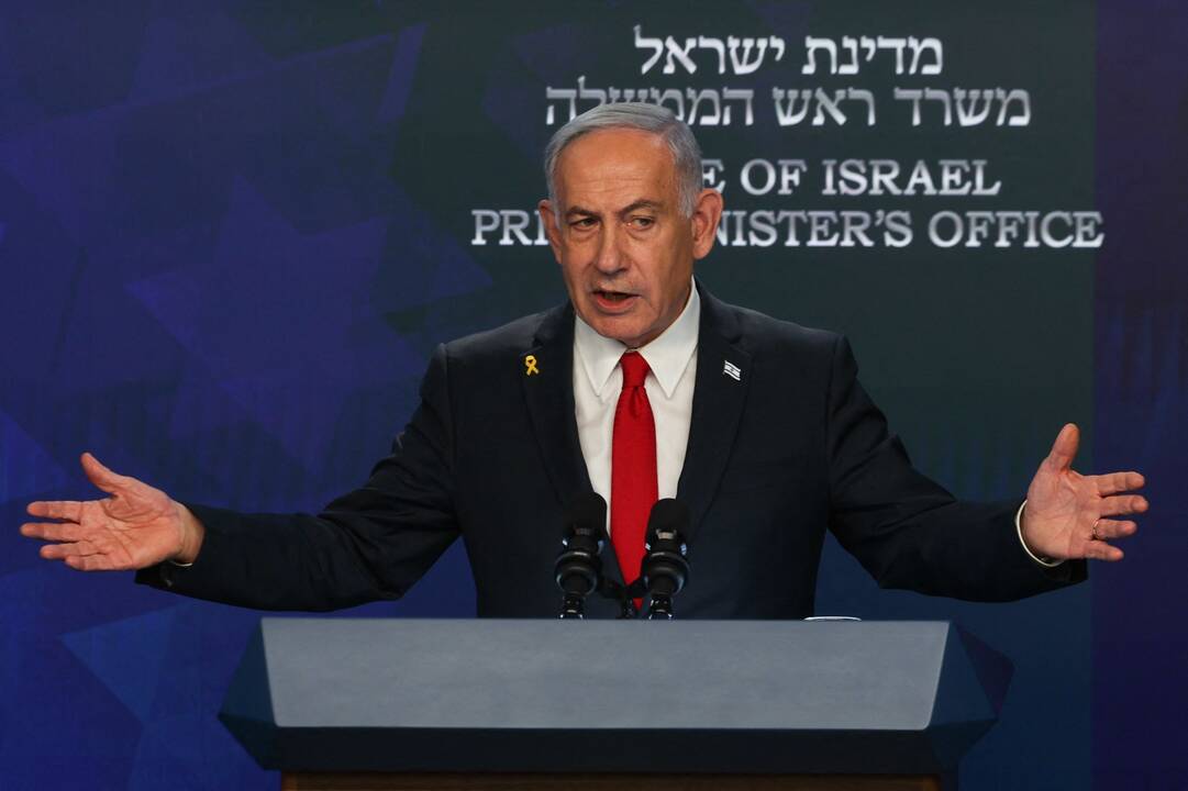 Benjaminas Netanyahu: iki puolimo pabaigos Izraelis kontroliuos visą Gazos Ruožą