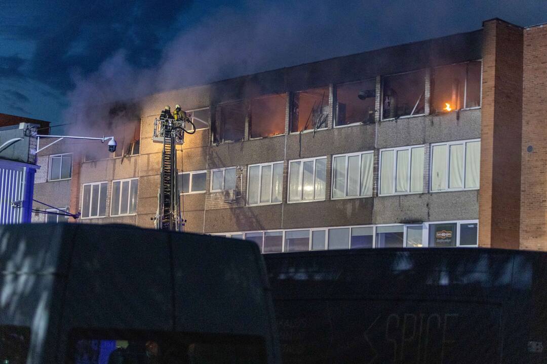 Didelis gaisras Piliakalnio gatvėje
