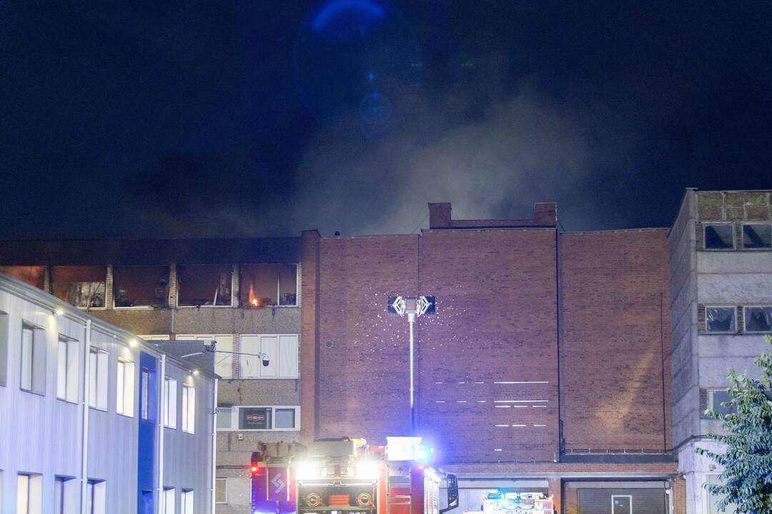 Didelis gaisras Piliakalnio gatvėje