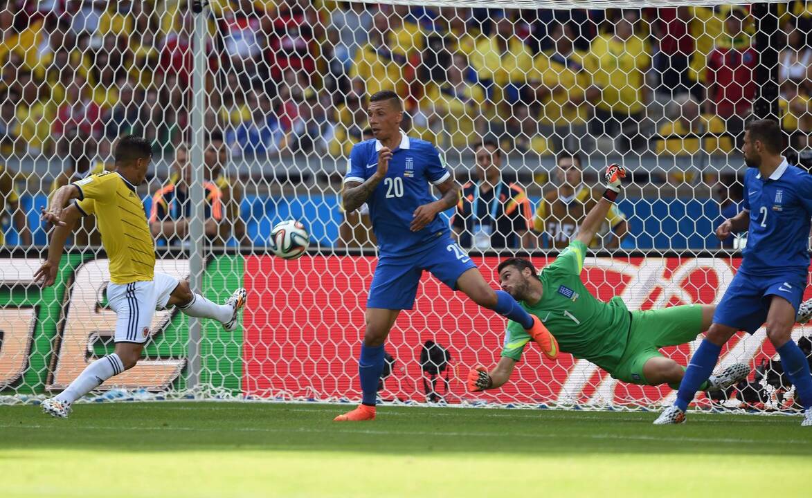 Pasaulio futbolo čempionatas: Kolumbija - Graikija