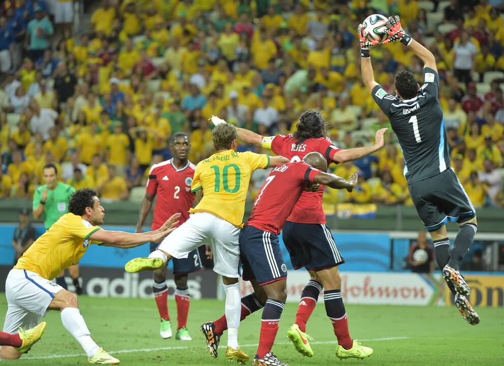 Pasaulio futbolo čempionato ketvirtfinalis: Brazilija - Kolumbija