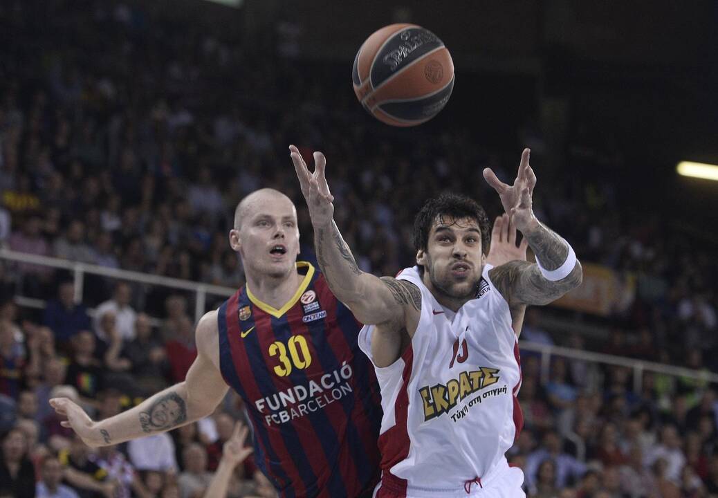 Eurolyga: "Olympiacos" patiesė "Barcelona" ir ketvirtfinalio serijoje pirmauja 2:1