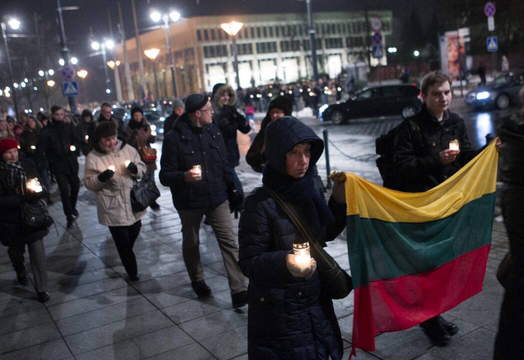 Ukrainos palaikymo akcija Vilniuje