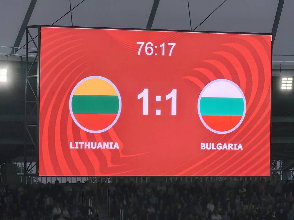 Europos futbolo čempionato atranka: Lietuva – Bulgarija 1:1
