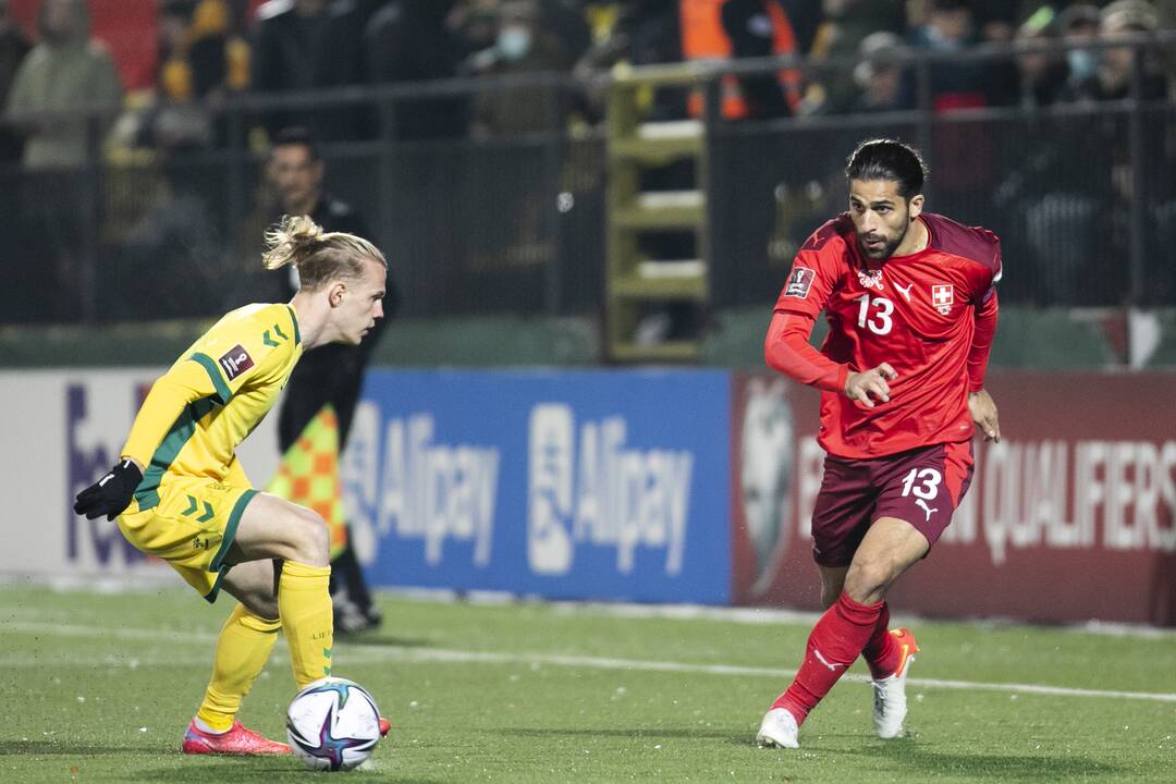 Pasaulio futbolo čempionato atranka: Lietuva – Šveicarija 0:4