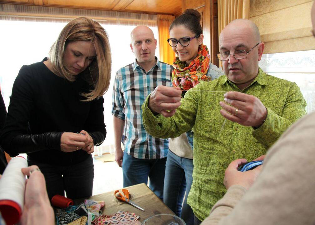 Kauniečiai mokėsi kiaušinių marginimo gudrybių