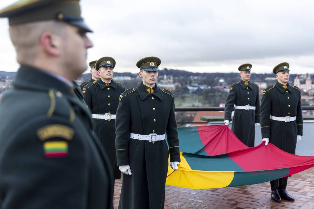 Naujos Lietuvos valstybės vėliavos iškėlimo ceremonija