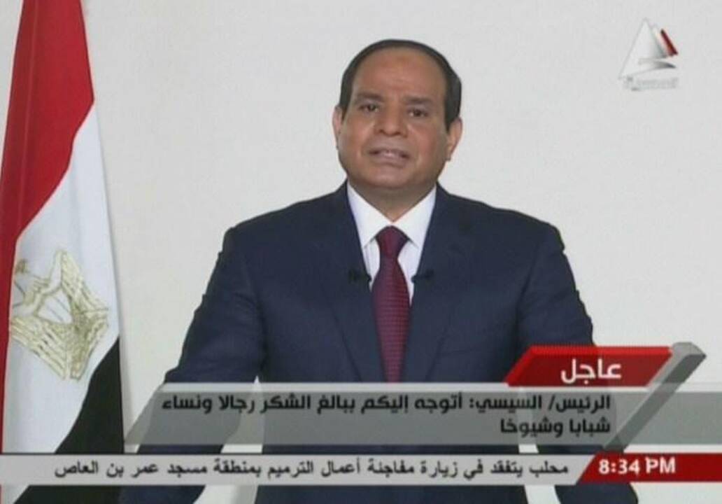 Abdel Fattahas al Sisi oficialiai paskelbtas Egipto prezidento rinkimų nugalėtoju