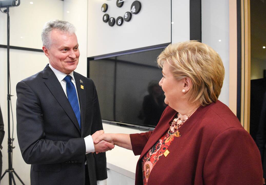 Gitanas Nausėda ir Erna Solberg