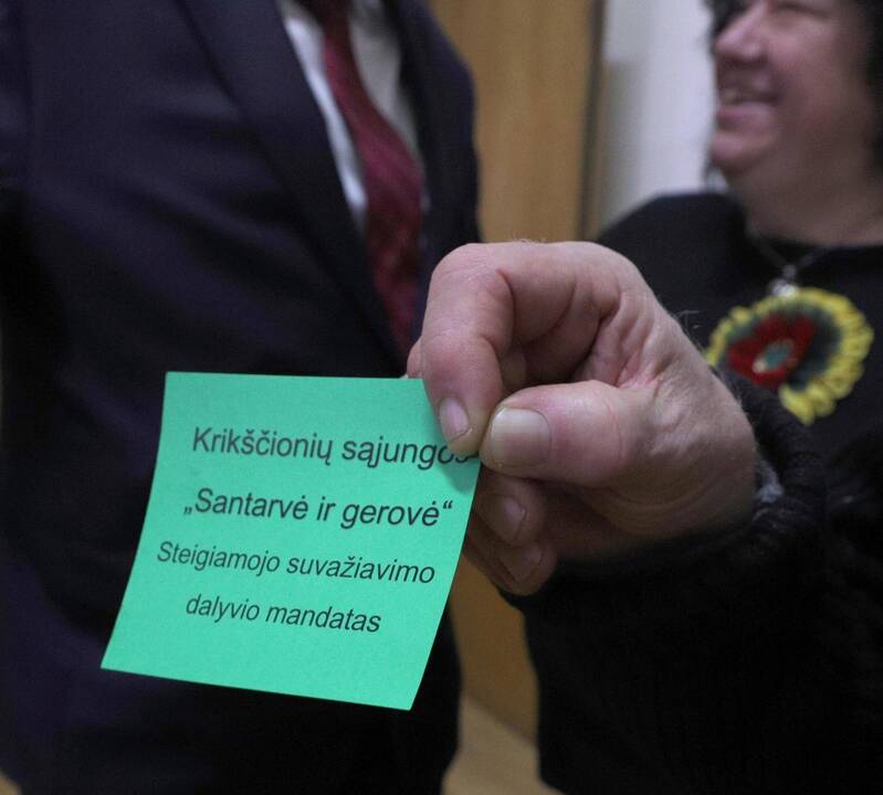 Krikščionių sąjungos „Santarvė ir gerovė" steigiamasis suvažiavimas