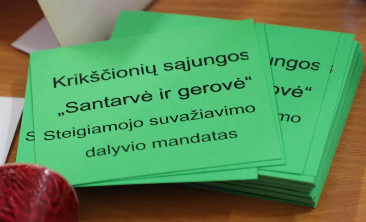 Krikščionių sąjungos „Santarvė ir gerovė" steigiamasis suvažiavimas