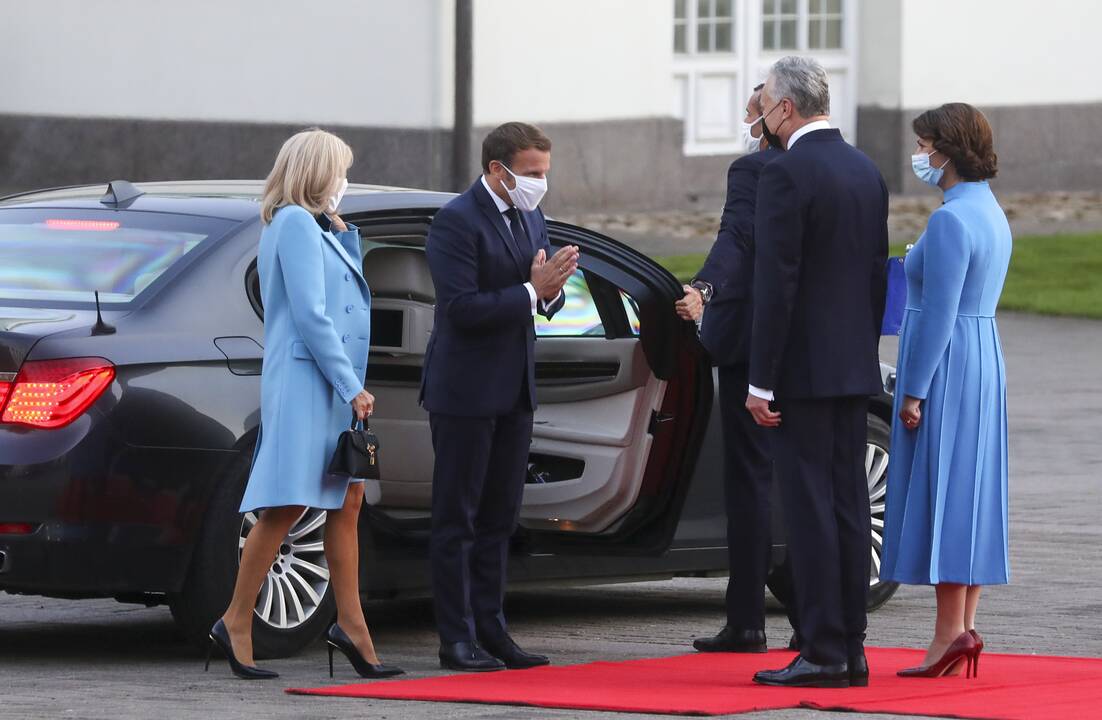 Į Lietuvą atvyko Prancūzijos prezidentas E. Macronas