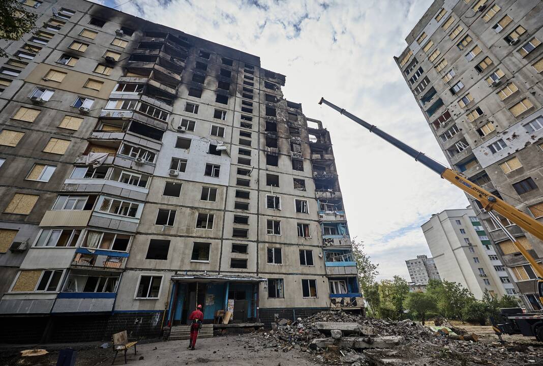 Per rusų smūgį Charkivui nukentėjusių žmonių skaičius išaugo iki 13