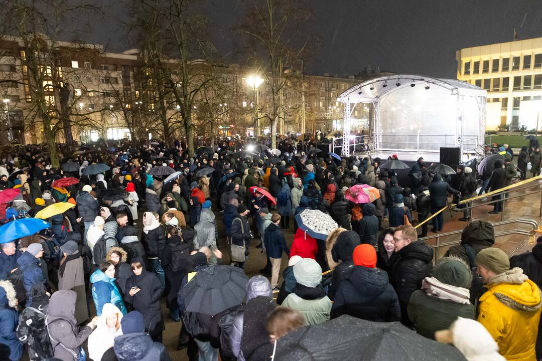 Protestas prie Seimo: „Dešimt tylos minučių“