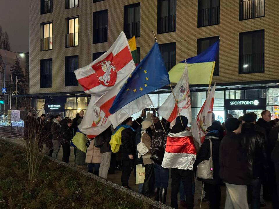 Prie Sakartvelo ambasados Vilniuje surengtas palaikymo mitingas