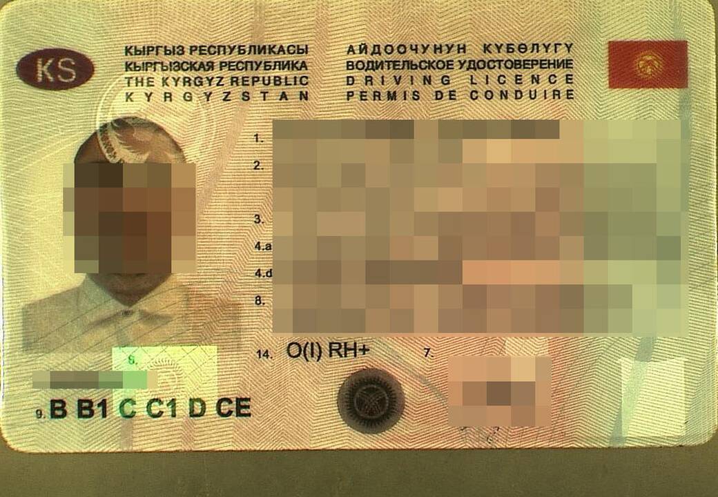 Du kirgizai sulaikyti dėl, įtariama, suklastotų vairuotojų pažymėjimų 