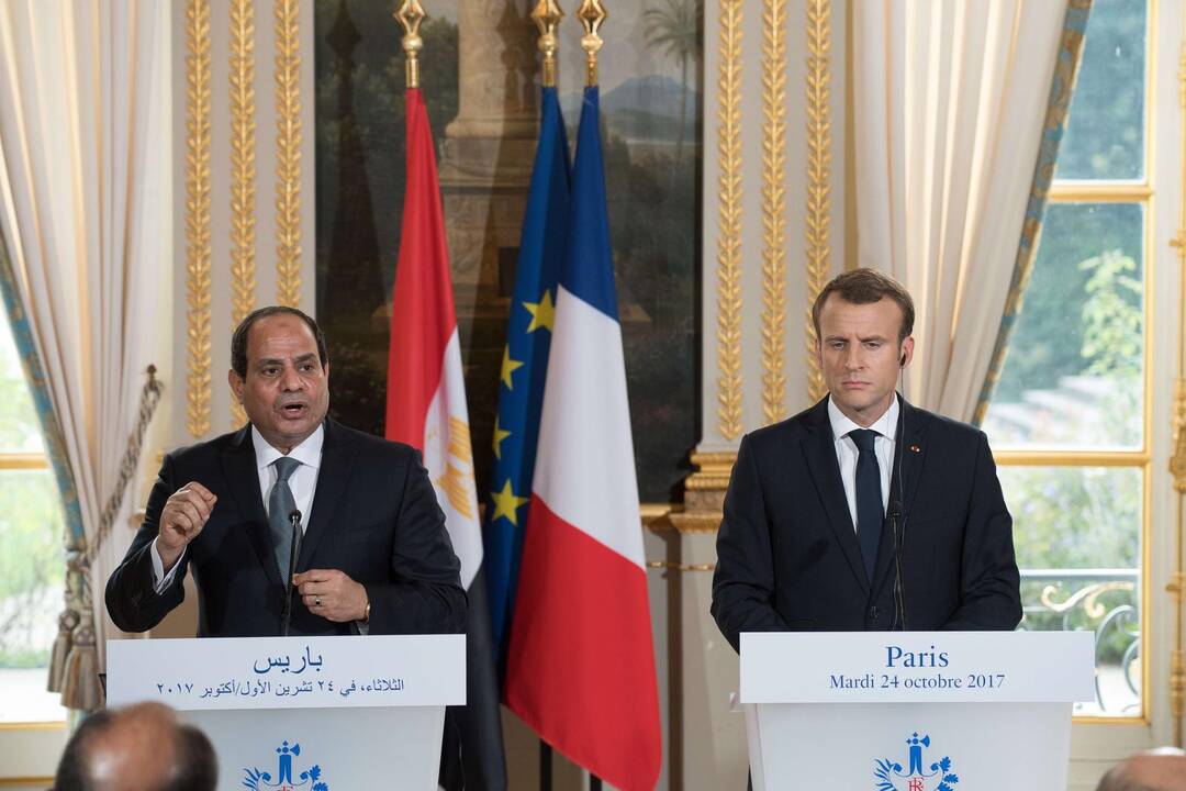 Abdelis Fattah al Sisi ir Emmanuelis Macronas