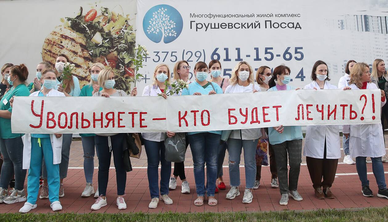 Minske vyksta medikų protestas