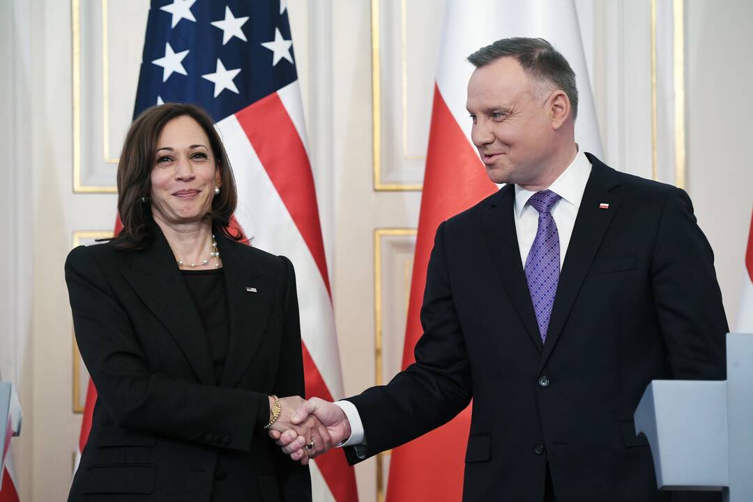 Kamala Harris ir Andrzejus Duda 
